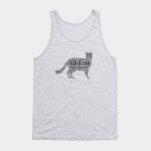 black cat word cloud Tank Top